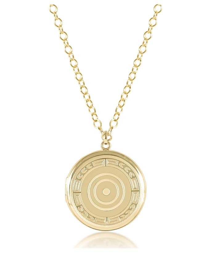 18" NECKLACE GOLD CHERISH MEDIUM LOCKET GOLD