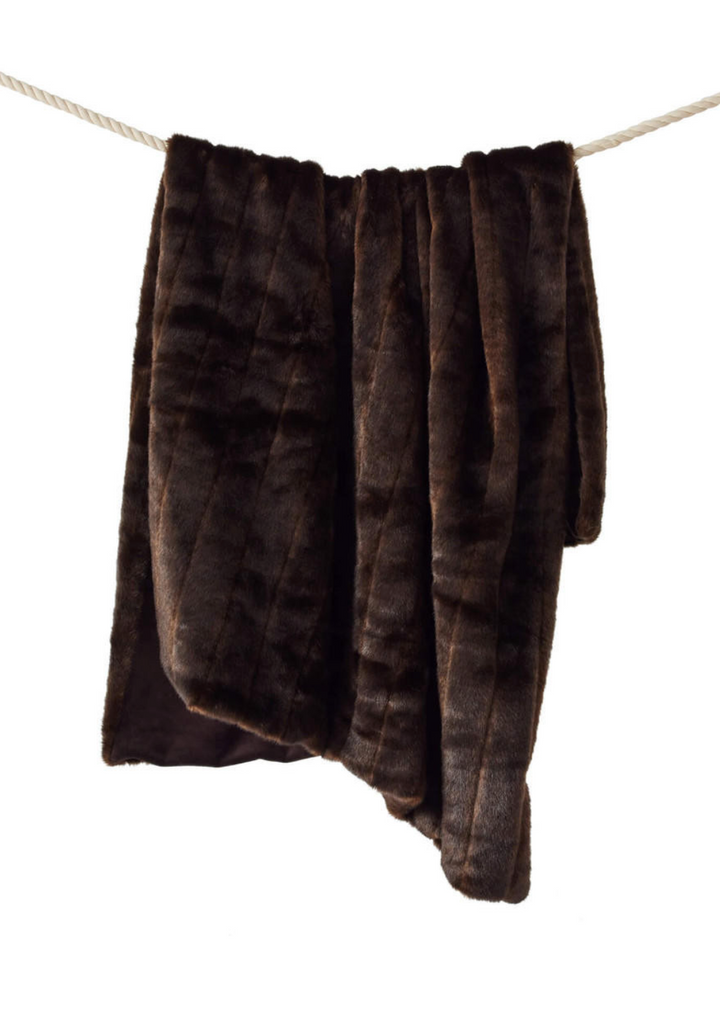 THROW SABLE FAUX FUR 60X72"