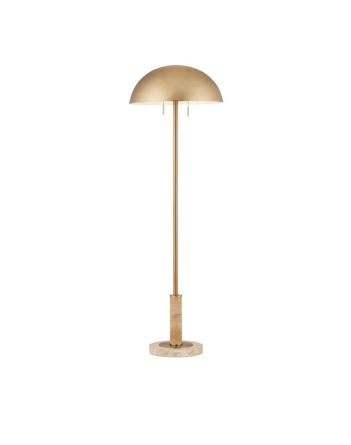 FLOOR LAMP POLISHED BRASS NATURAL