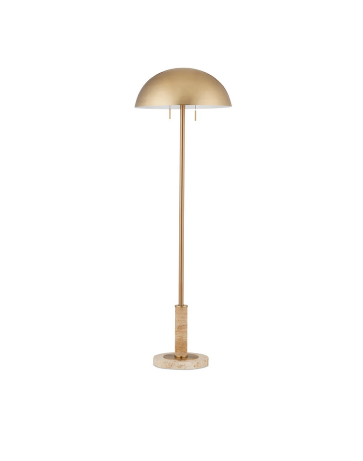 FLOOR LAMP POLISHED BRASS NATURAL