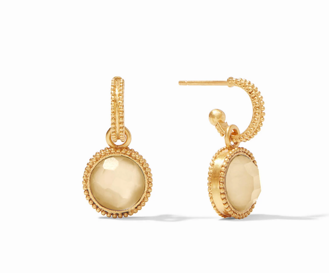 EARRING HOOP&CHARM FLEUR-DE-LIS