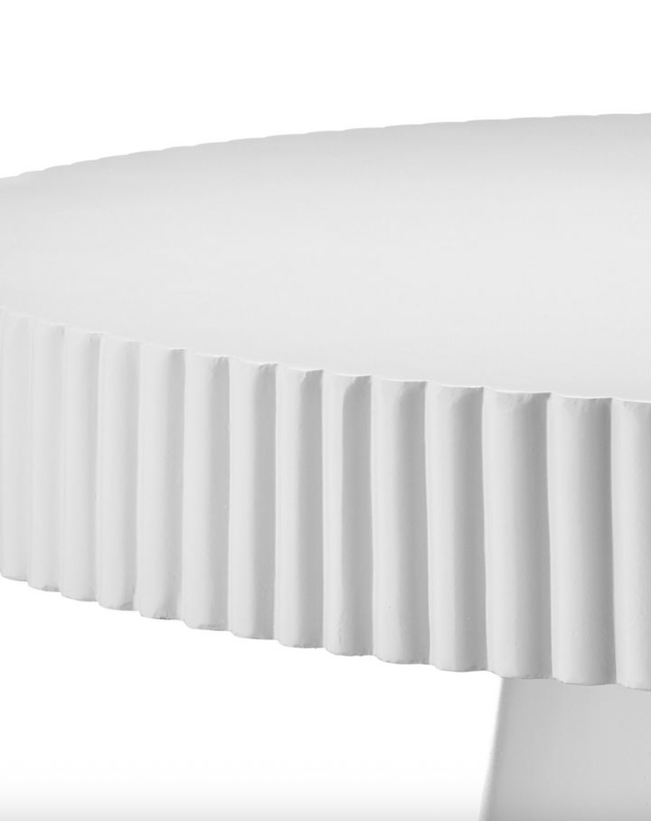 TABLE COCKTAIL WHITE CONCRETE ROUND