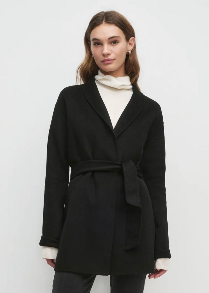 WRAP COAT BLACK