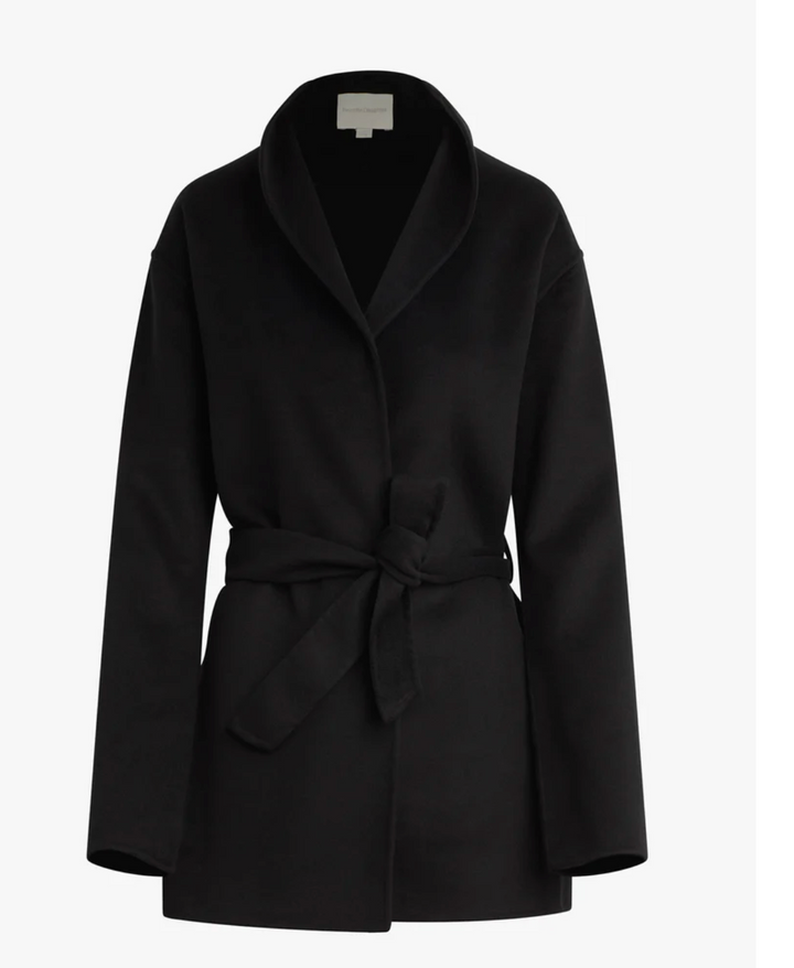 WRAP COAT BLACK