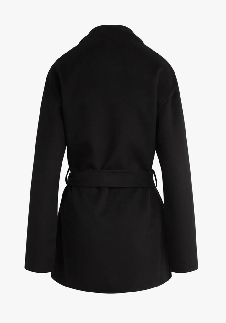 WRAP COAT BLACK