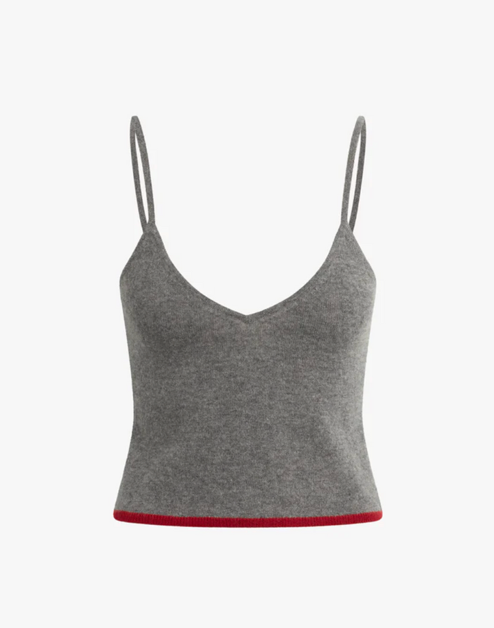 CAMI CROPPED  DARK CHARCOAL GREY