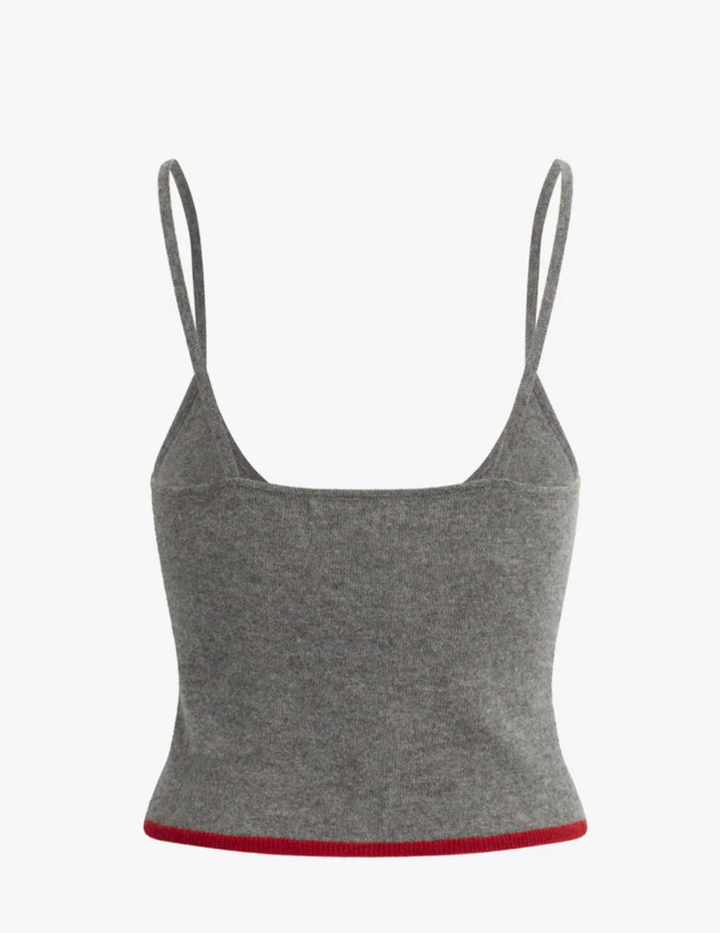 CAMI CROPPED  DARK CHARCOAL GREY