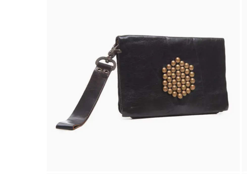 CLUTCH LEATHER STUDDED WRISTLET