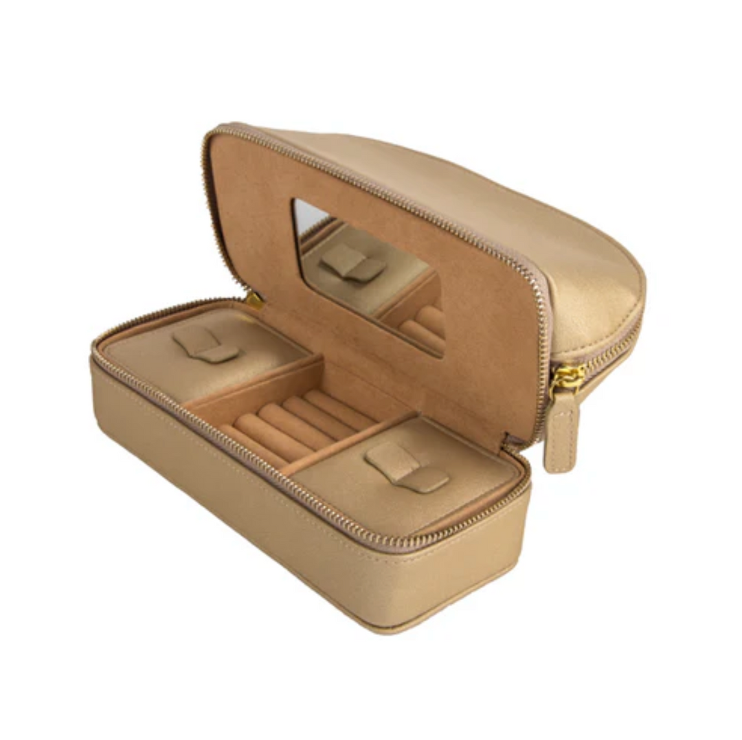 TRAVEL ORGANIZER ZIPPED GOLD