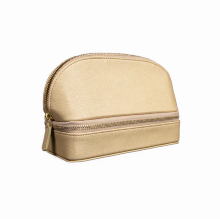 TRAVEL ORGANIZER ZIPPED GOLD