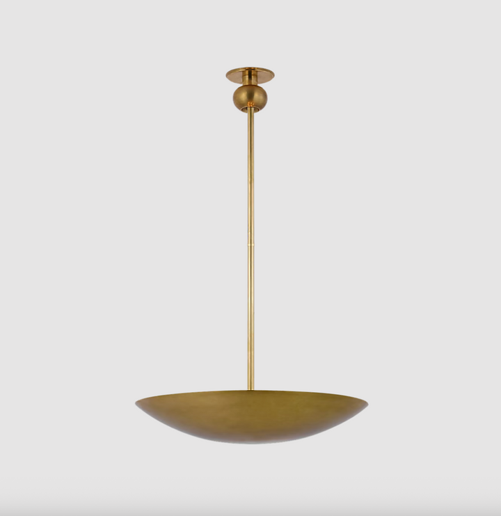 CHANDELIER MEDIUM UPLIGHT ANTIQUE BRASS