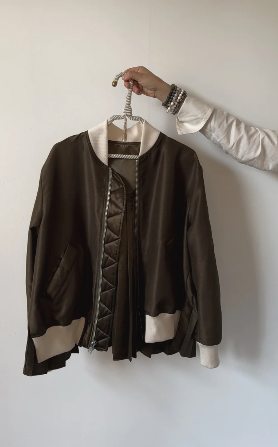JACKET PLEATED BOMBER KELP