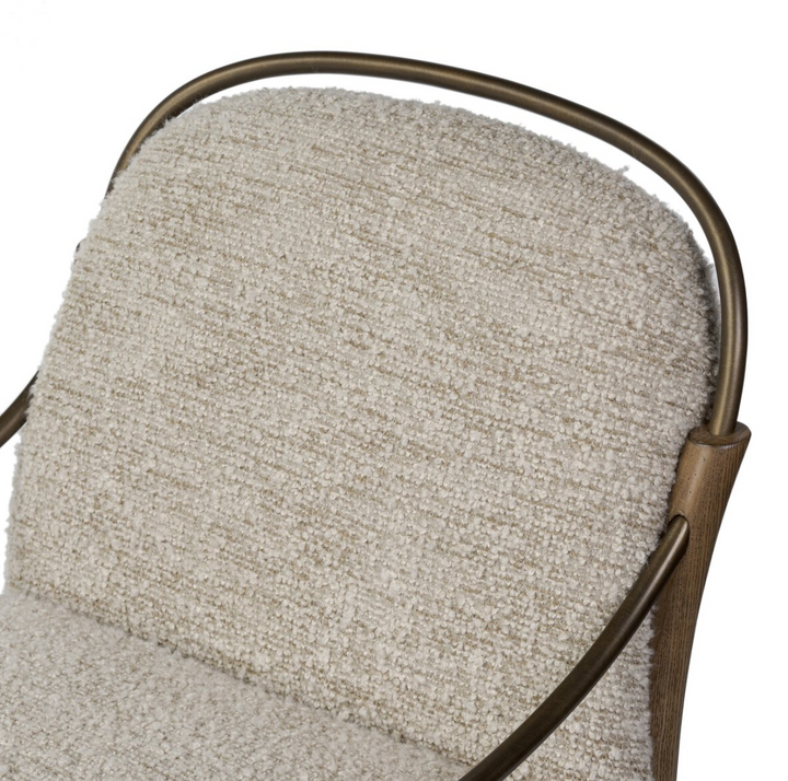 CHAIR ARM IN BOUCLE STONE