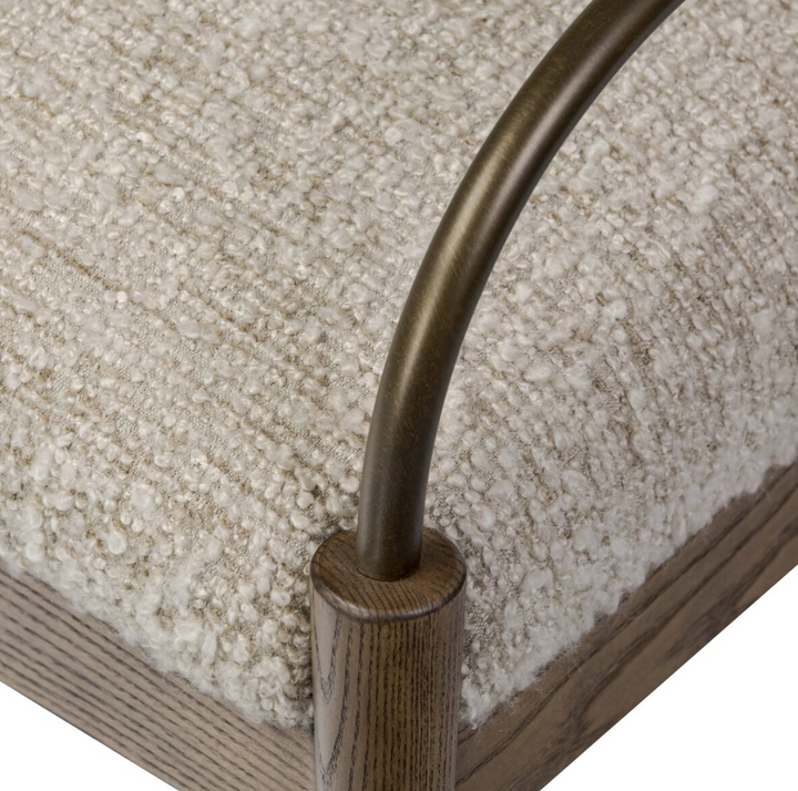 CHAIR ARM IN BOUCLE STONE