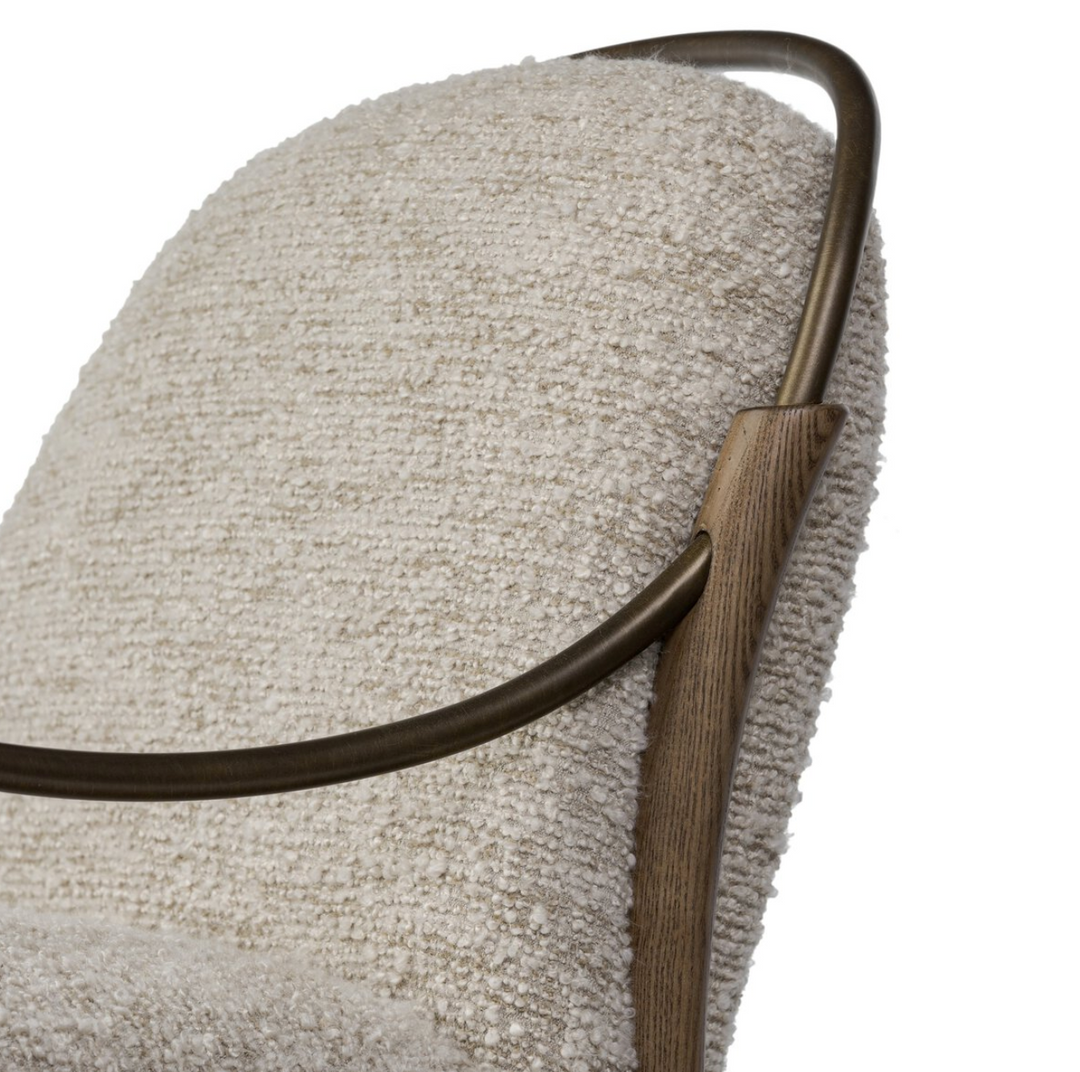 CHAIR ARM IN BOUCLE STONE