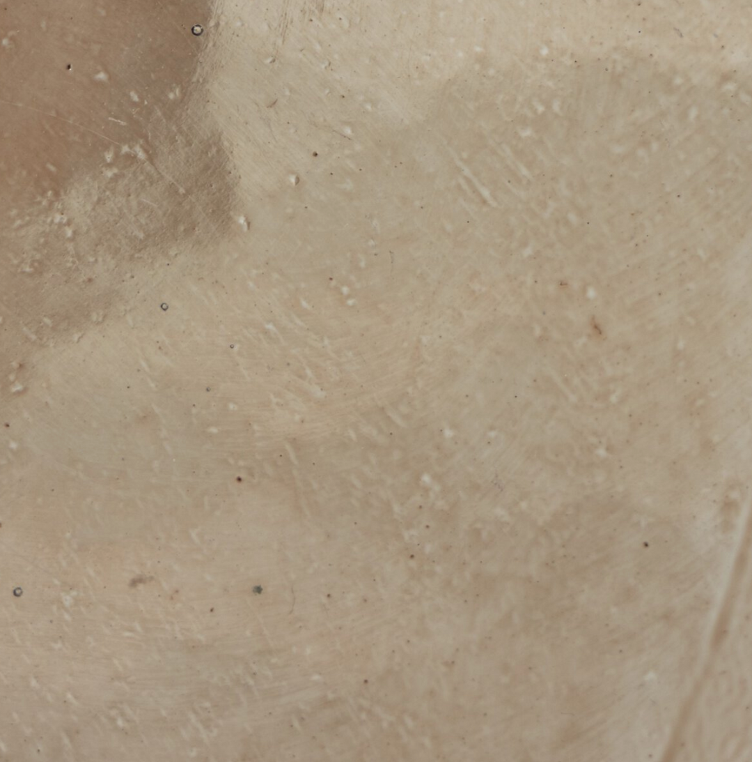 END TABLE SMOKED BROWN CAST GLASS