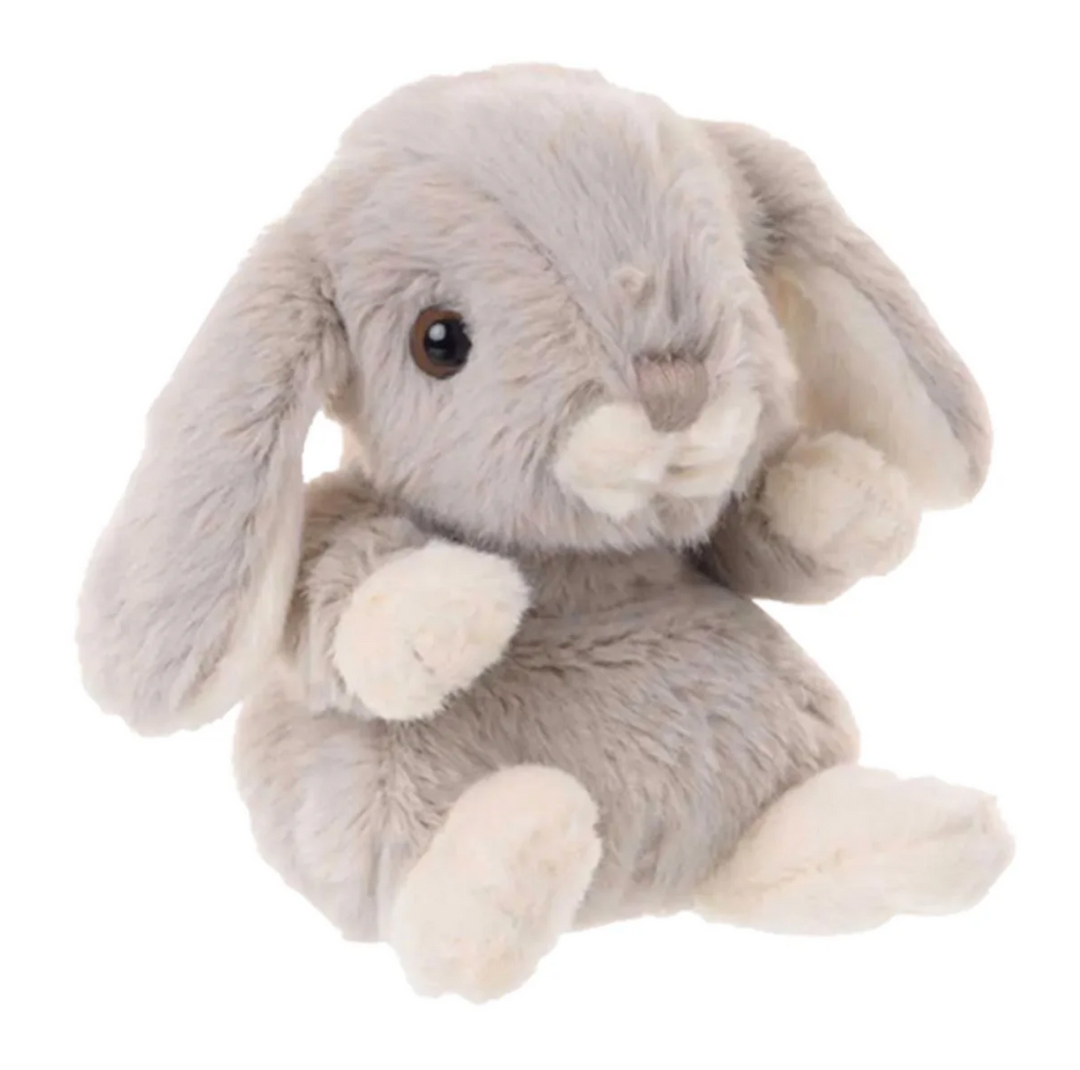 TOY PLUSH BUNNY LIGHT GRAY 6"