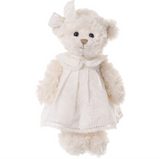 TOY PLUSH BEAR WHITE FUR CURLY