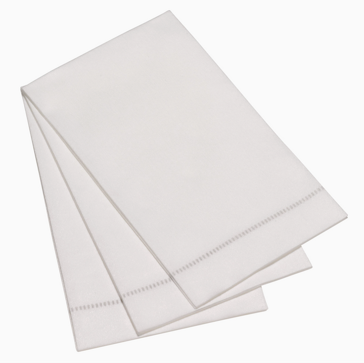 NAPKINS PAPER SILVER GREY HEMSTITCH