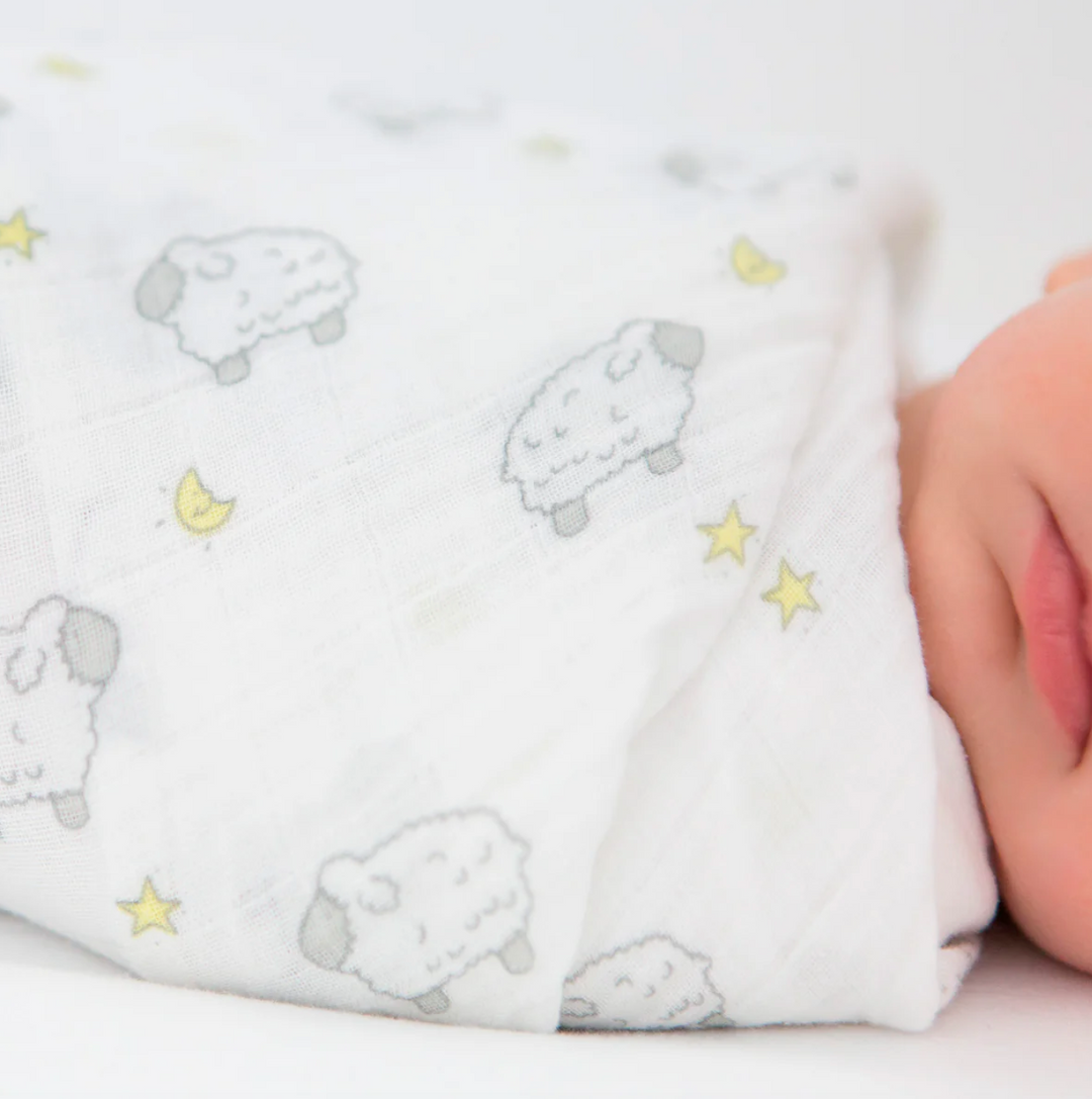 BLANKET MUSLIN LAMBS GOODNIGHT S/3