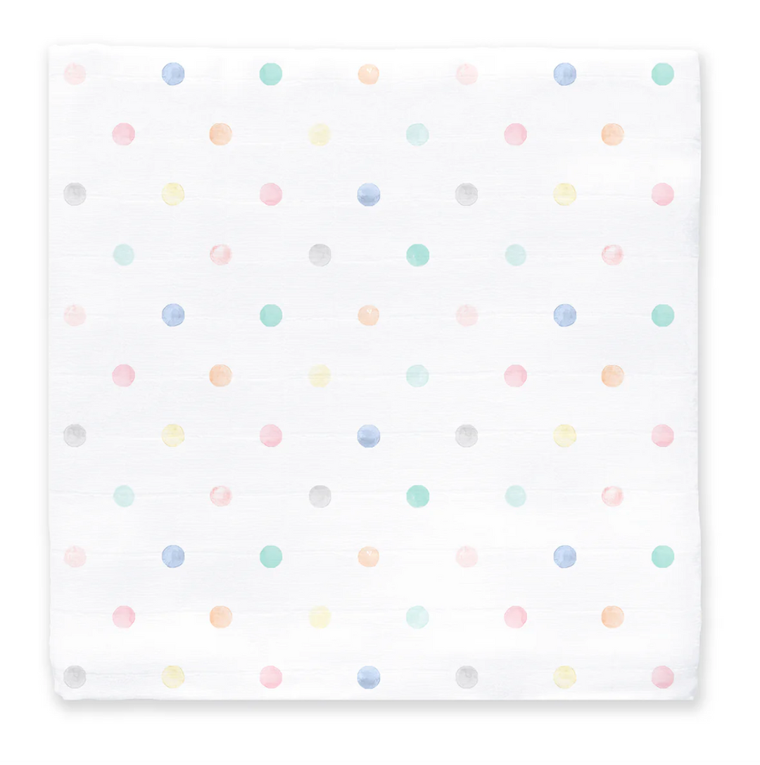 BLANKET MUSLIN WATERCOLOR DOTS