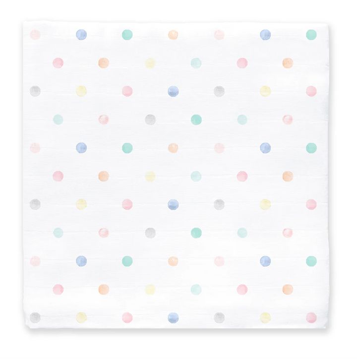 BLANKET MUSLIN WATERCOLOR DOTS
