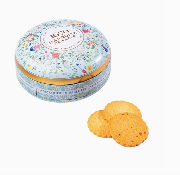 SHORTBREAD COOKIES CARAMEL CHIP TIN "BOUQUET SAUVAGE"