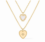 NECKLACE DELICATE CHARM HEART DUO