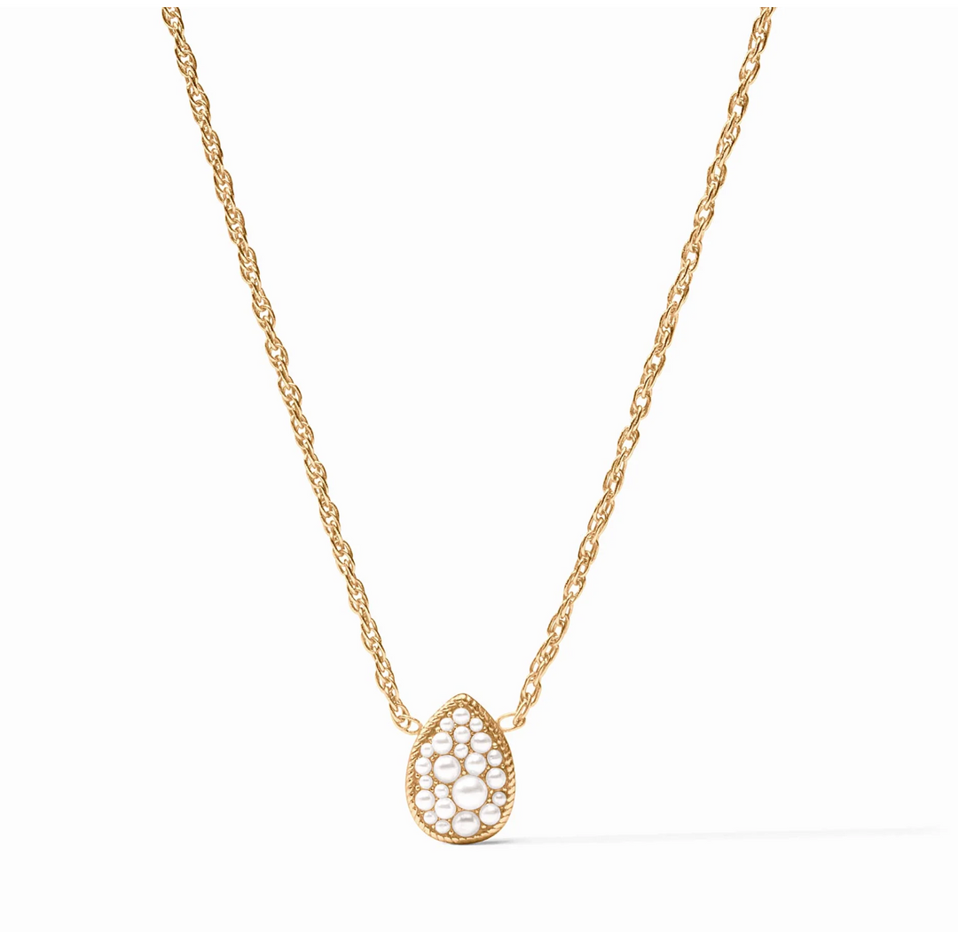 NECKLACE DELICATE TEARDROP LUNA PEARL