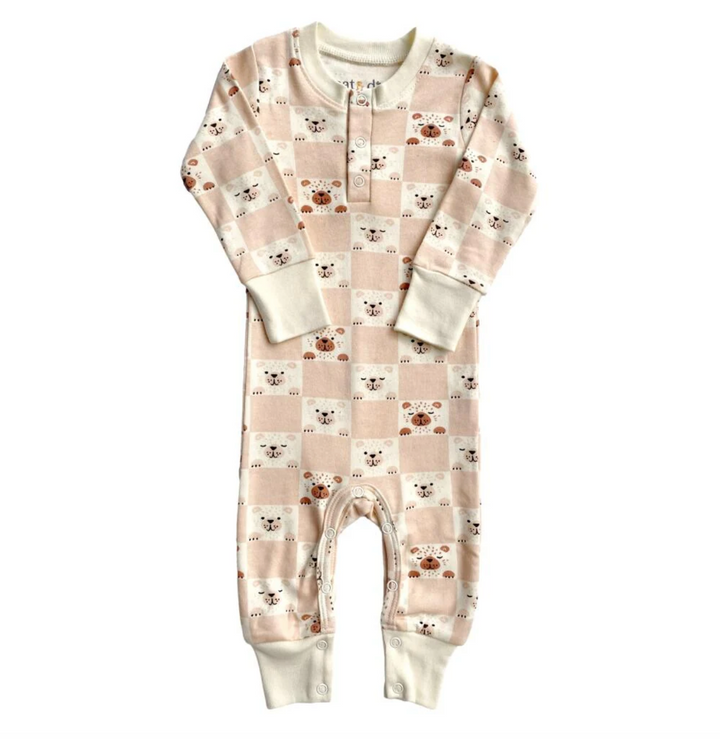 PLAYSUIT CHECKERED BEAR