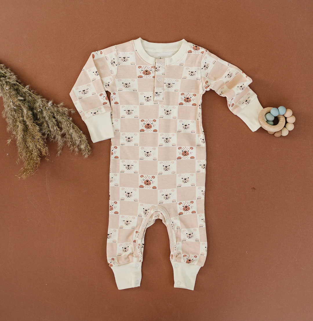 PLAYSUIT CHECKERED BEAR
