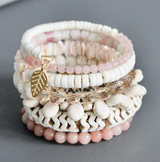 BRACELET BLUSH PINK & WHITE