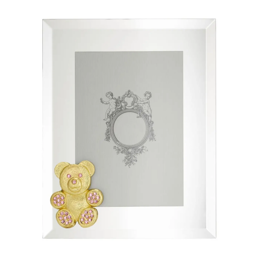 FRAME WITH ROSE CRYSTALS