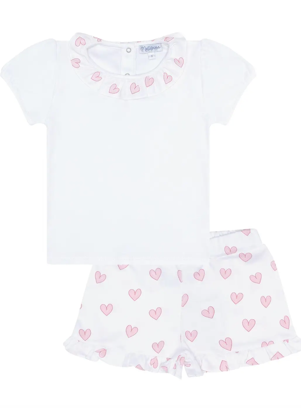BABY SET SHORT PINK HEART