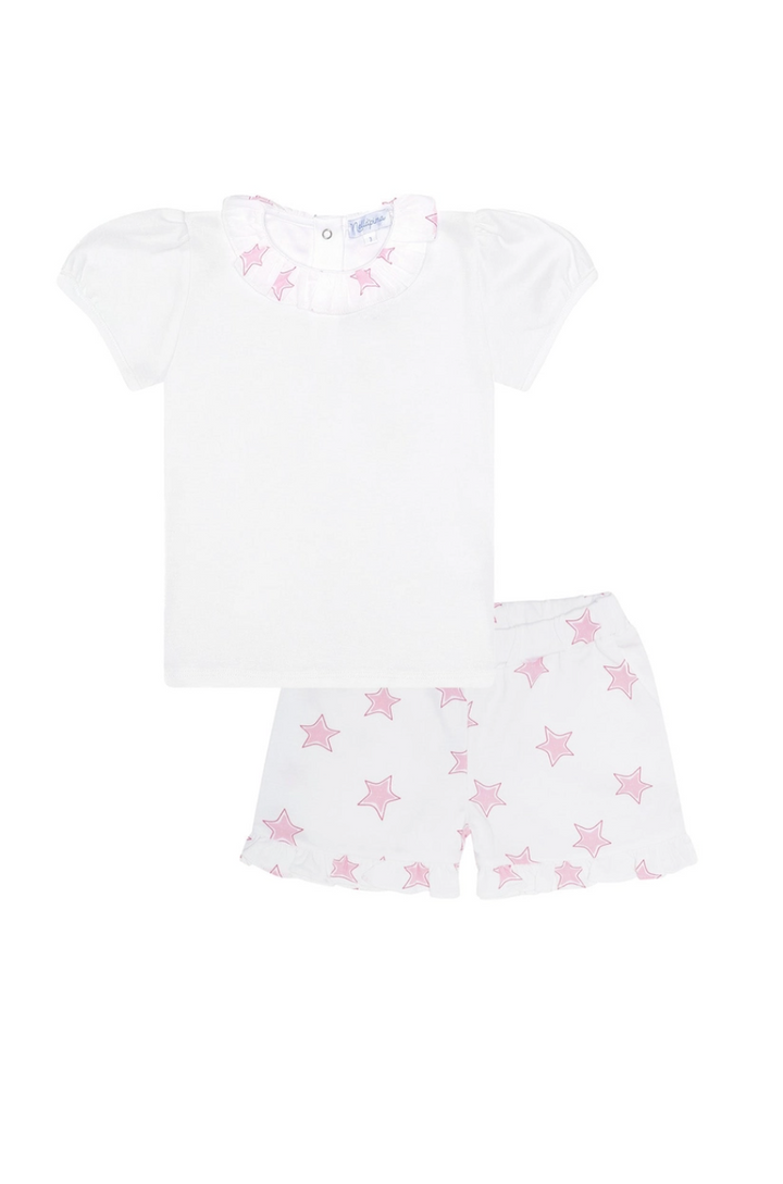 BABY SET SHORT PINK STARS