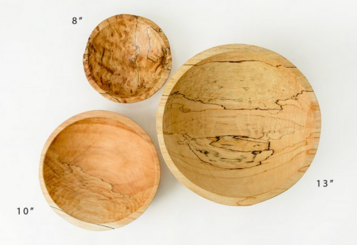BOWL MAPLE SPALTED ROUND