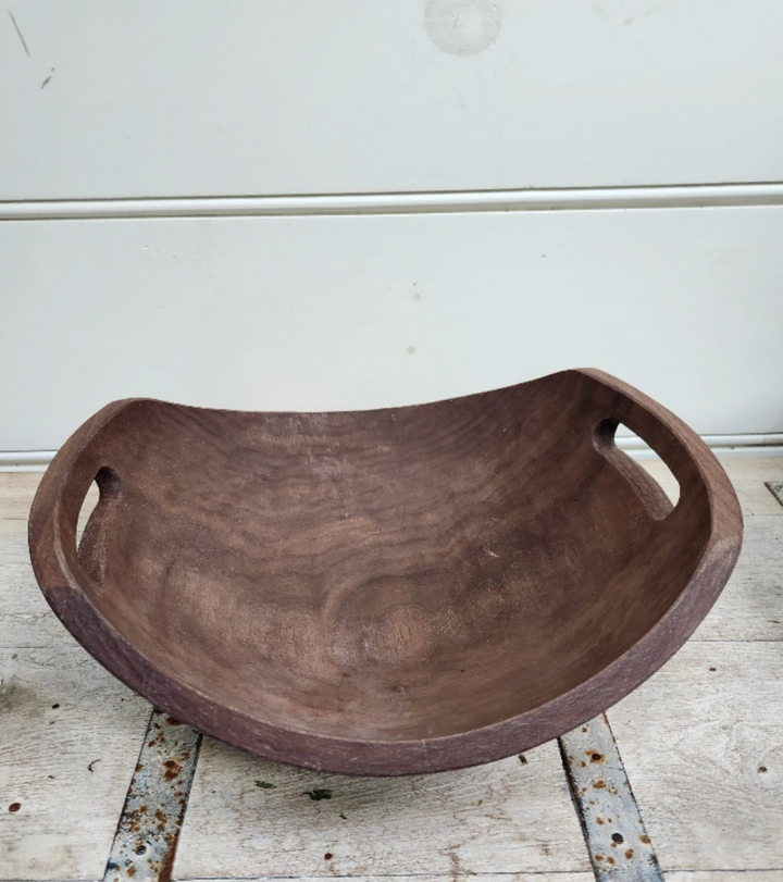 BOWL BLACK WALNUT W/ HANDLES 15"