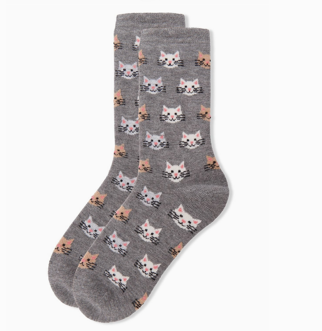 WOMEN'S SOCKS CASHMERE CAT FACES