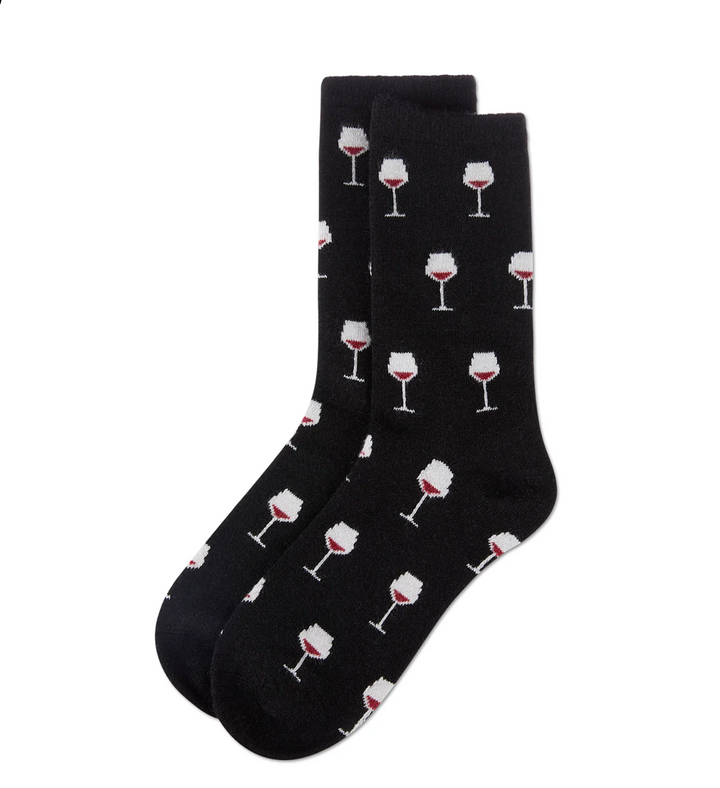 WOMEN'S SOCKS CASHMERE CREW WINE