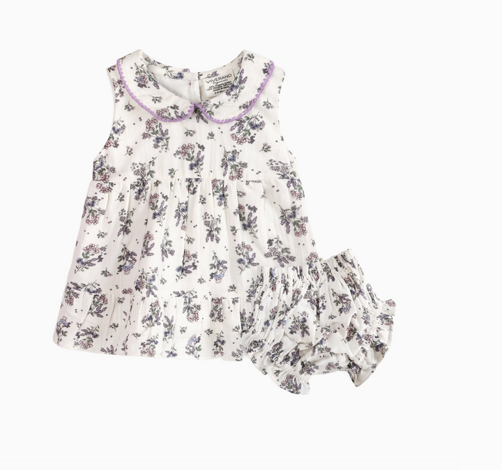 BABY DRESS & BLOOMER FLORAL MULTI