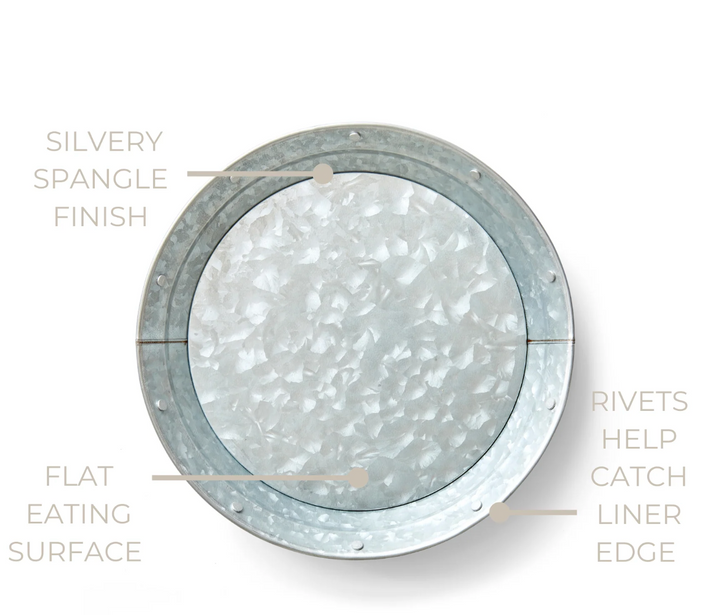 BOXED PLATES METAL GALVANIZED S/4