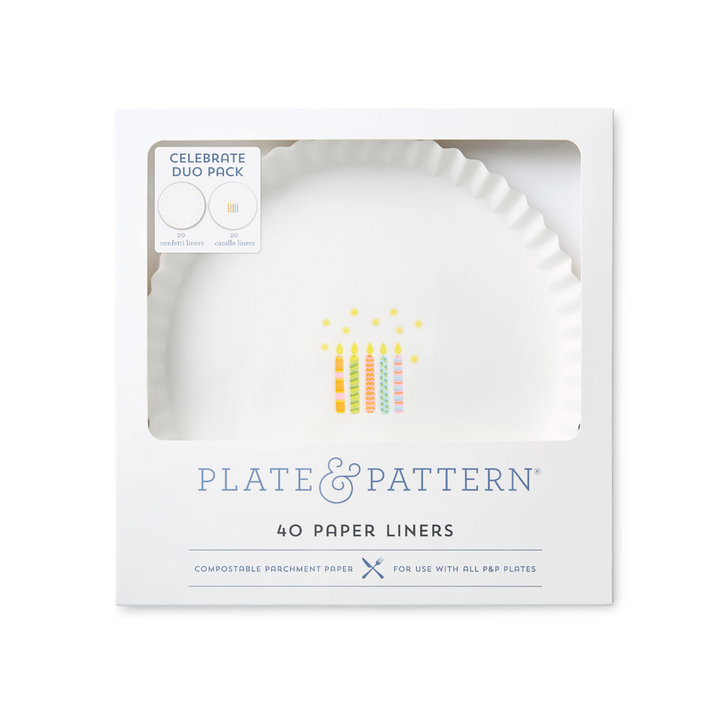 LINERS (PLATE) CELEBRATE DUO SET/40
