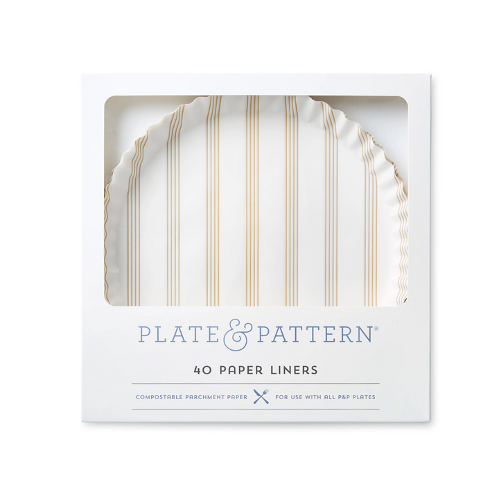 LINERS (PLATE) SANDY STRIPES SET/40