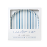 LINERS (PLATE) BLUE STRIPES SET/40