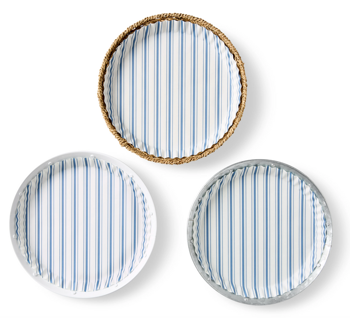LINERS (PLATE) BLUE STRIPES SET/40