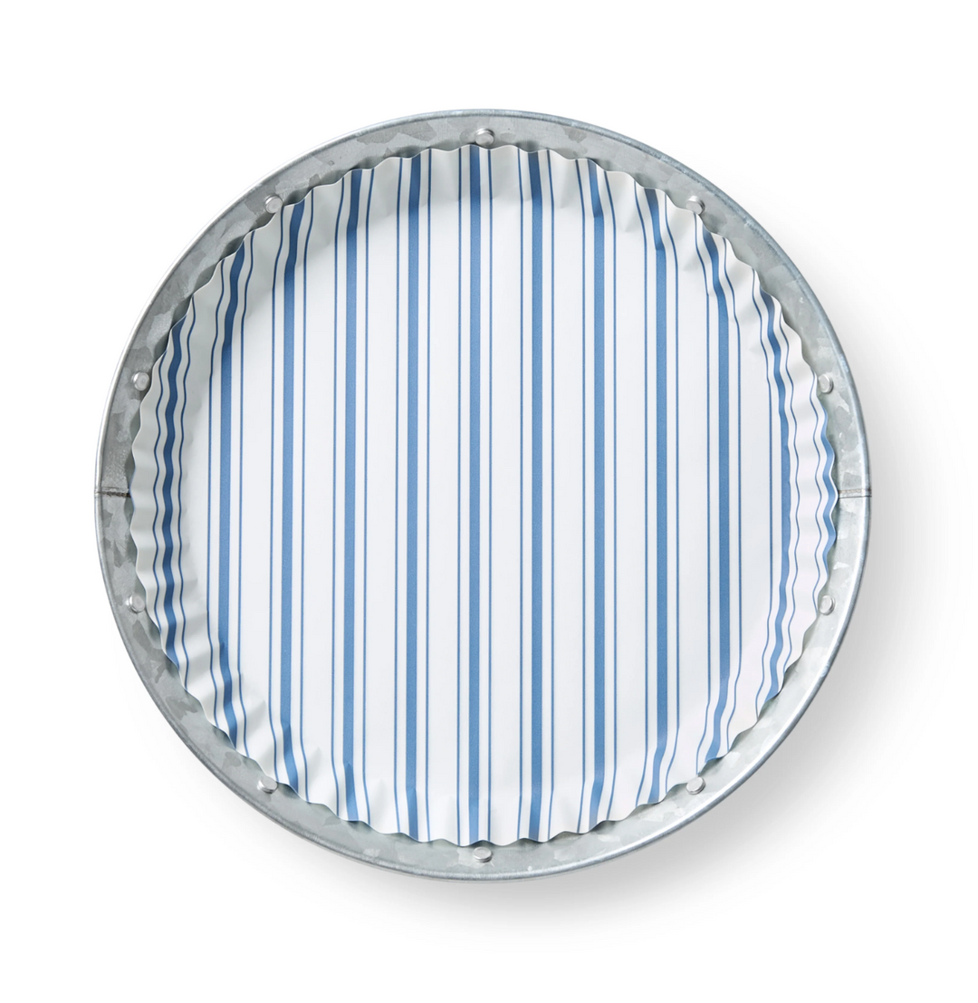 LINERS (PLATE) BLUE STRIPES SET/40