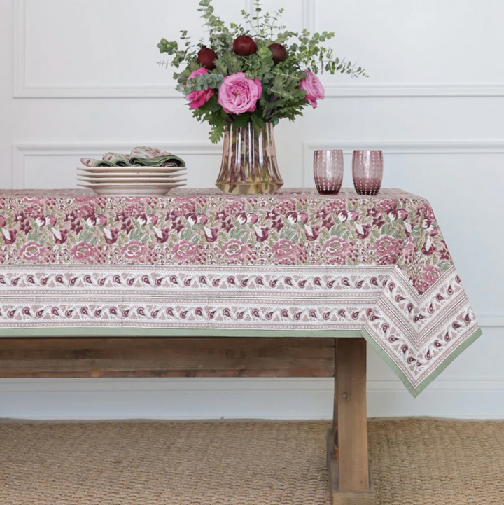 TABLECLOTH GARDEN DUSTY MAUVE & SAGE
