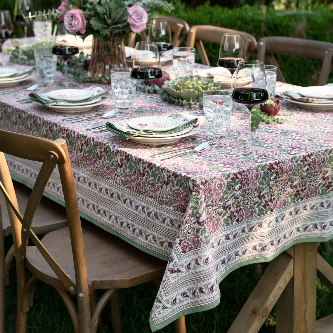 TABLECLOTH GARDEN DUSTY MAUVE & SAGE