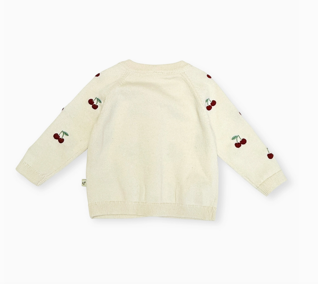 CARDIGAN SWEATER KNIT CHERRY