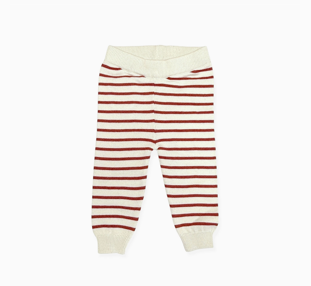 CARDIGAN & PANTS KNIT POCKETS STRAWBERRY
